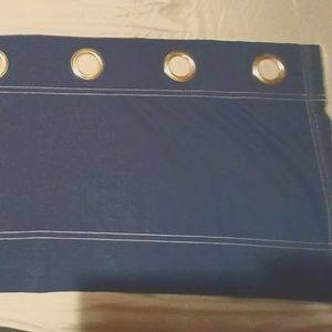 4 Navy Valances with Grommets